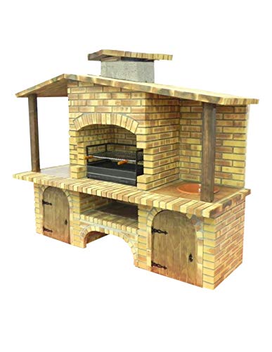 SOLSUN-GRILL - Barbacoa Noyers 256x240x80 cm (Ancho x Altura x Fondo)