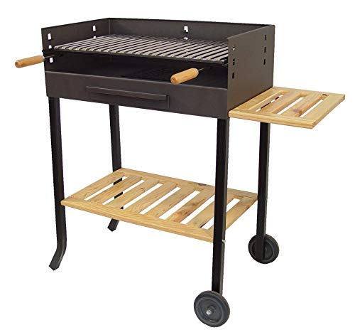 Imex El Zorro 71450 71450-Barbacoa con ruedas y parrilla inox, 88 x 68 x 40 cm,...