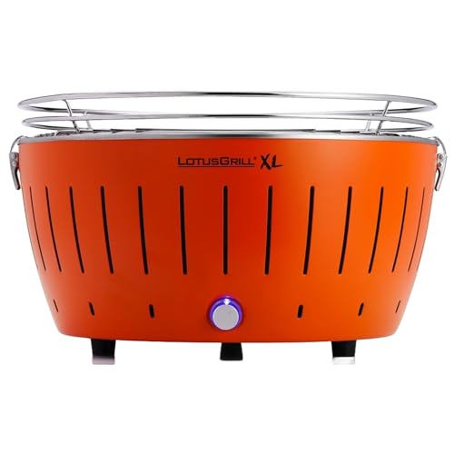 LotusGrill G-OR-435 - Barbacoa de carbón sin humo XL, color naranja