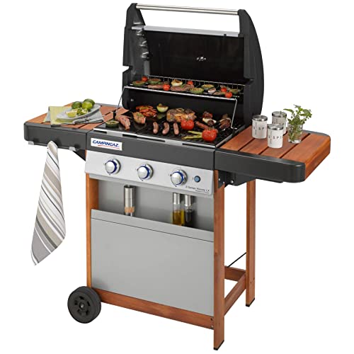 Barbacoa de gas Campingaz 3 Series Woody LX con 3 quemadores de acero inoxidable...