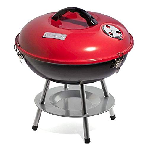 Cuisinart CCG-190RB Parrilla de carbón portátil de acero, 14', Rojo