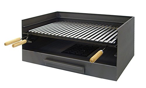 Imex El Zorro Cajón para Barbacoa con Parrilla de INOX, 50 x 40 x 33 cm, GRIS,...