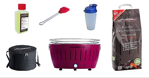 LotusGrill XL Starter Juego de 1 x lotusgrill XL Color Morado Lila 1 x Haya...