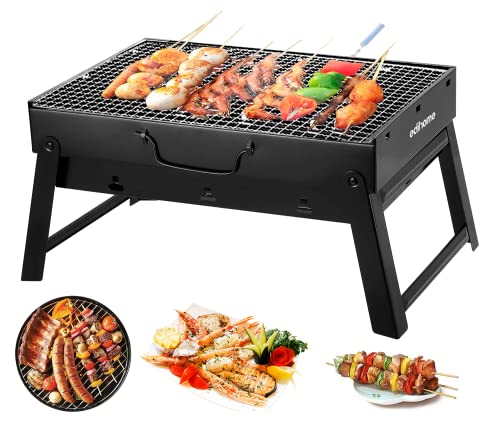 Edihome, Barbacoa Portatil, de Carbon, con Parrilla, Plegable, Acero inoxidable,...